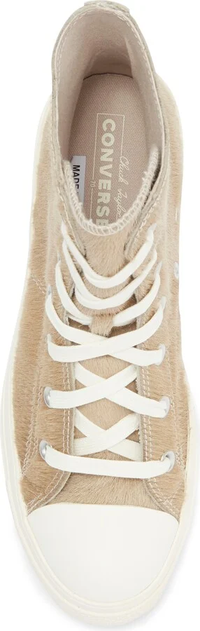 Chuck 70 De Luxe Genuine Calf Hair Block Heel Sneaker - Image 6