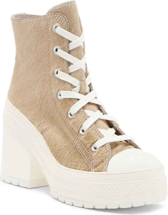 Chuck 70 De Luxe Genuine Calf Hair Block Heel Sneaker