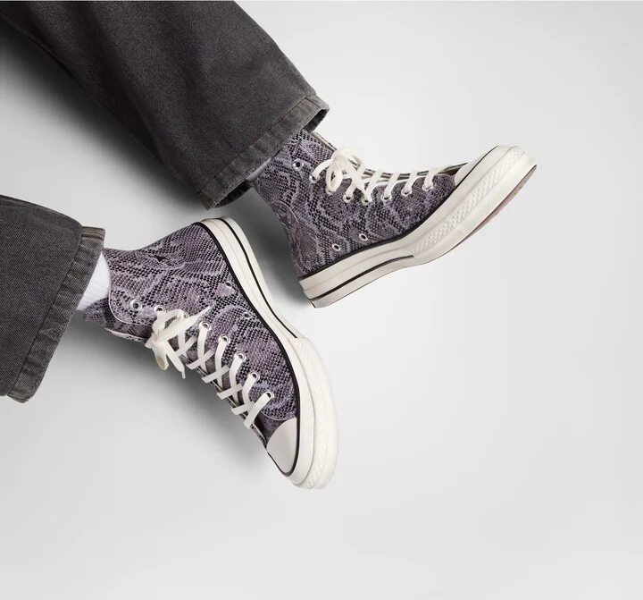 Chuck 70 Faux Snakeskin Suede High Top Sneaker - Image 2