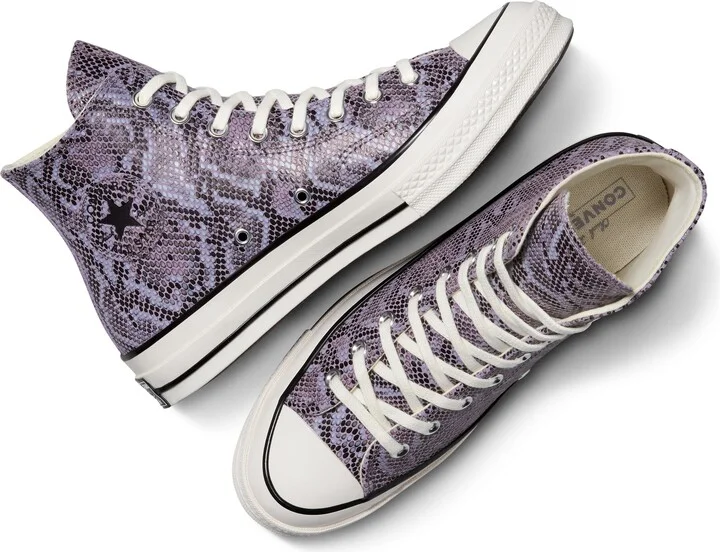 Chuck 70 Faux Snakeskin Suede High Top Sneaker - Image 4