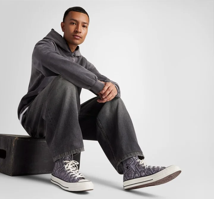 Chuck 70 Faux Snakeskin Suede High Top Sneaker - Image 11
