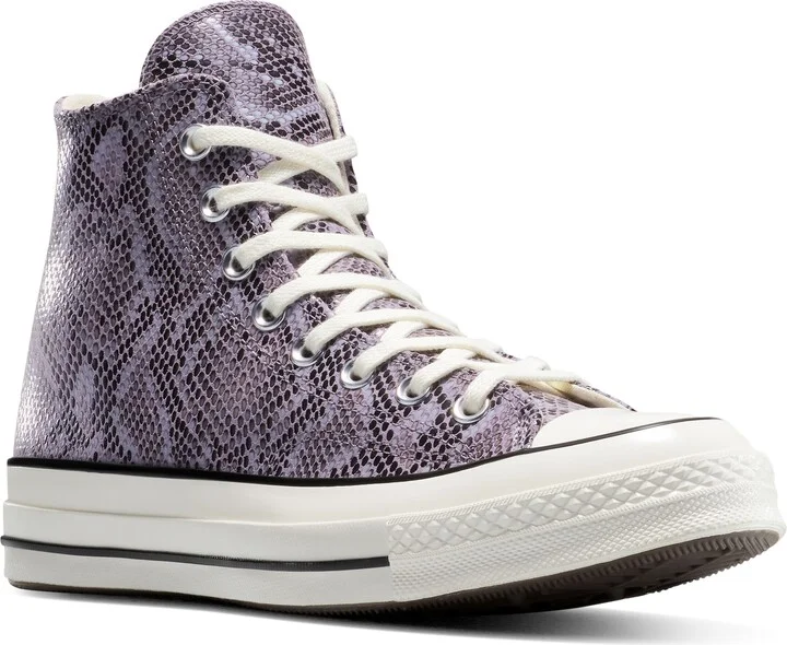 Chuck 70 Faux Snakeskin Suede High Top Sneaker