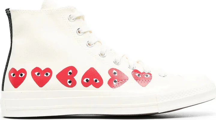 Chuck 70 Hi "Multi Hearts White" sneakers