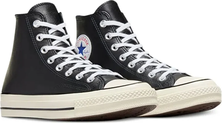 Chuck 70 Leather Hi "Black" sneakers - Image 2