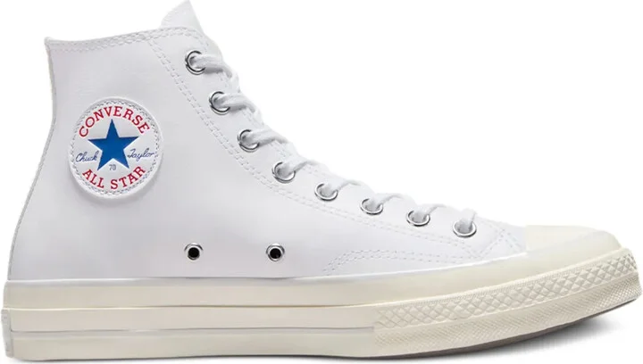 Chuck 70 Leather Hi "White" sneakers