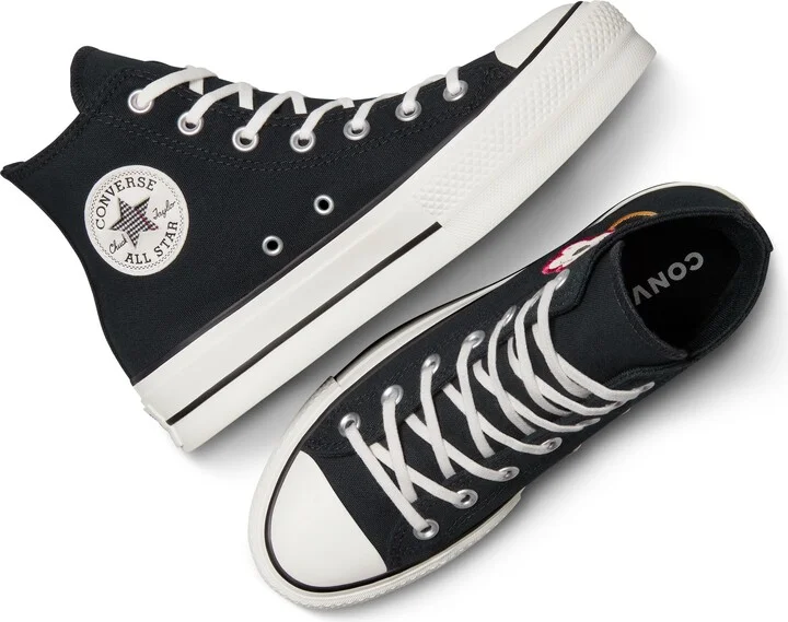 Chuck Taylor All Star Lift Plaid Floral High Top Platform Sneaker - Image 9
