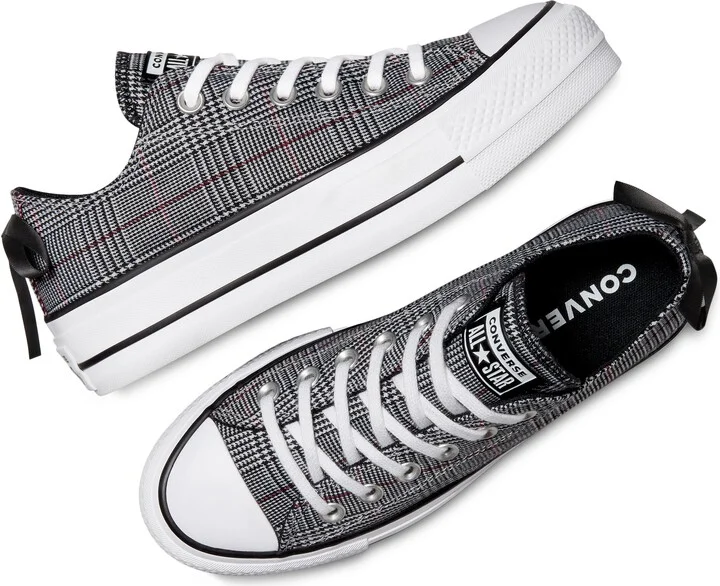 Chuck Taylor All Star Lift Plaid Low Top Platform Sneaker - Image 6