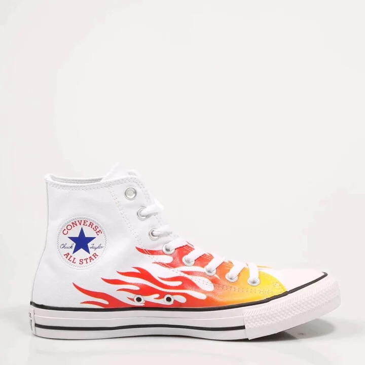 Chuck Taylor All Star Men's High Archive Print White Hi Shoes