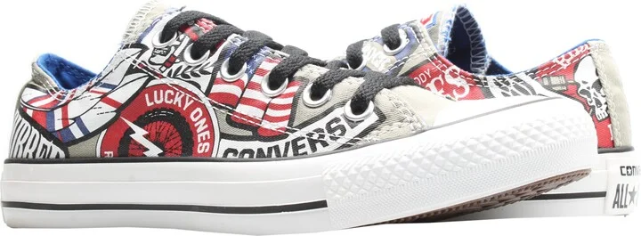 Chuck Taylor All Star Old Biker Ox Old Silver/Print Sneakers 142316C