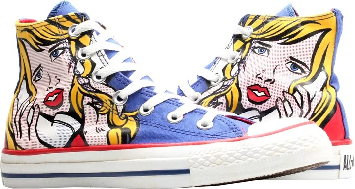 Chuck Taylor All Star Pop-Art Print Royal/Yellow Hi Sneakers 113848