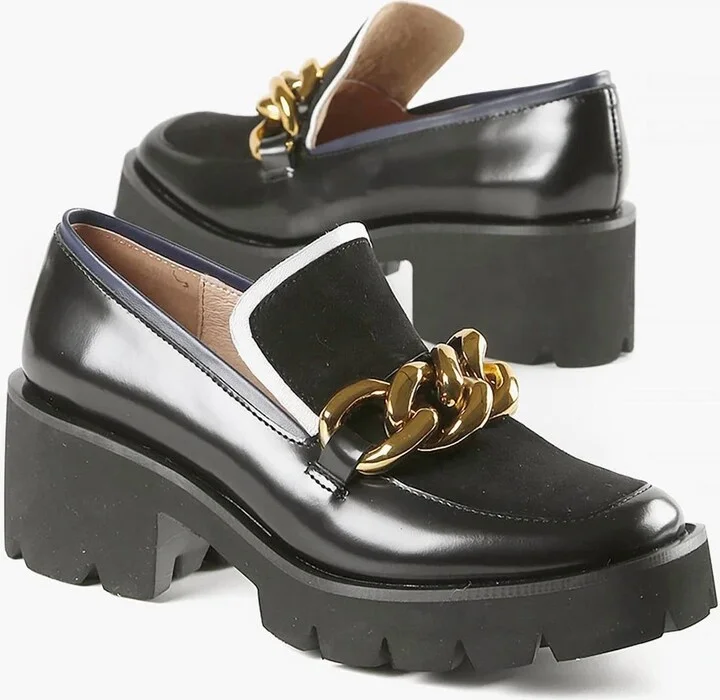 Chunk Links Lady Lugg Loafer In Black