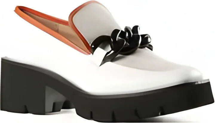Chunk Links Lady Lugg Loafer In Grey/white