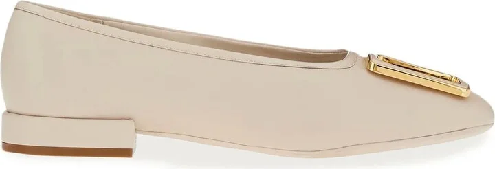 Chunky-Buckle Ballerina Flats