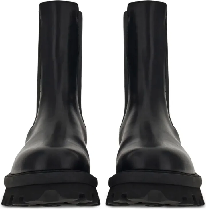 Chunky Chelsea Leather Boots - Image 4