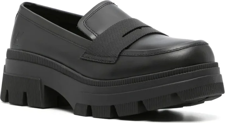 Chunky Combat Leather Loafers - Image 2
