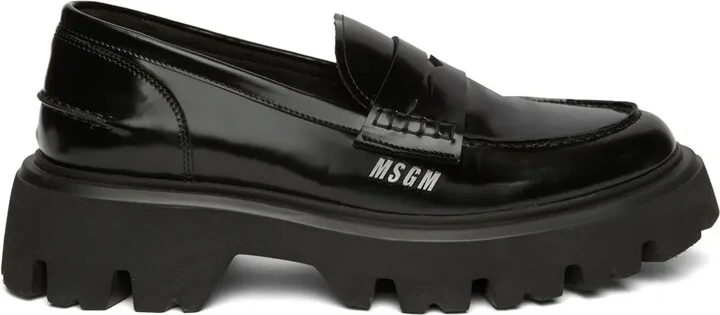 Chunky Eather Penny Loafers