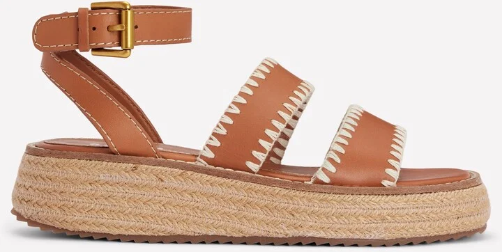 Chunky Flatform Sandals, Tan