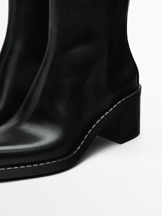 Chunky Heel Ankle Boots - Image 5