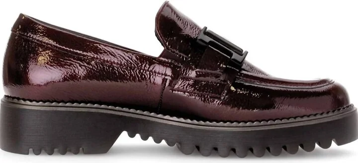 Chunky Hell City Loafer In Rock Lack/burgundy