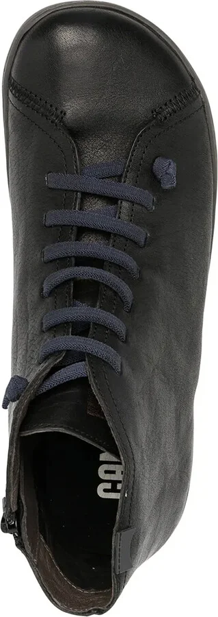 Chunky Lace-Up Leather Boots - Image 4