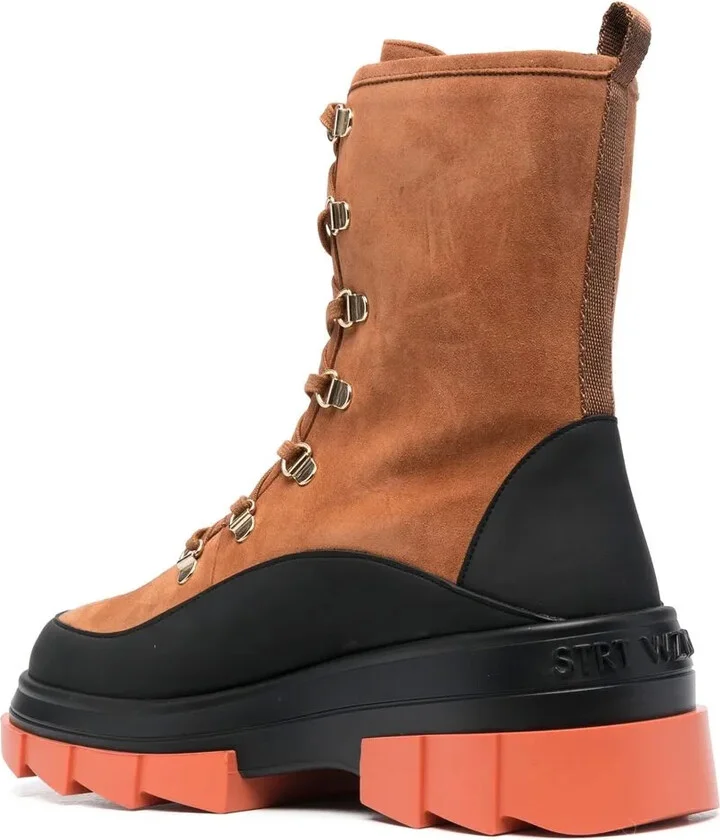 Chunky Lace-Up Suede Boots - Image 3
