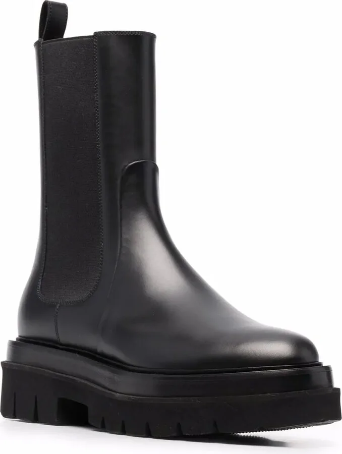 Chunky Leather Ankle Boots - Image 2