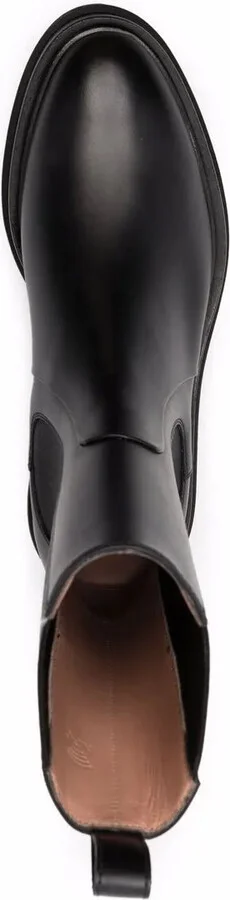 Chunky Leather Ankle Boots - Image 4