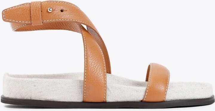 Chunky Leather Flat Sandals