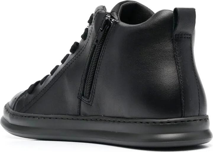 Chunky Leather Lace-Up Sneakers - Image 3