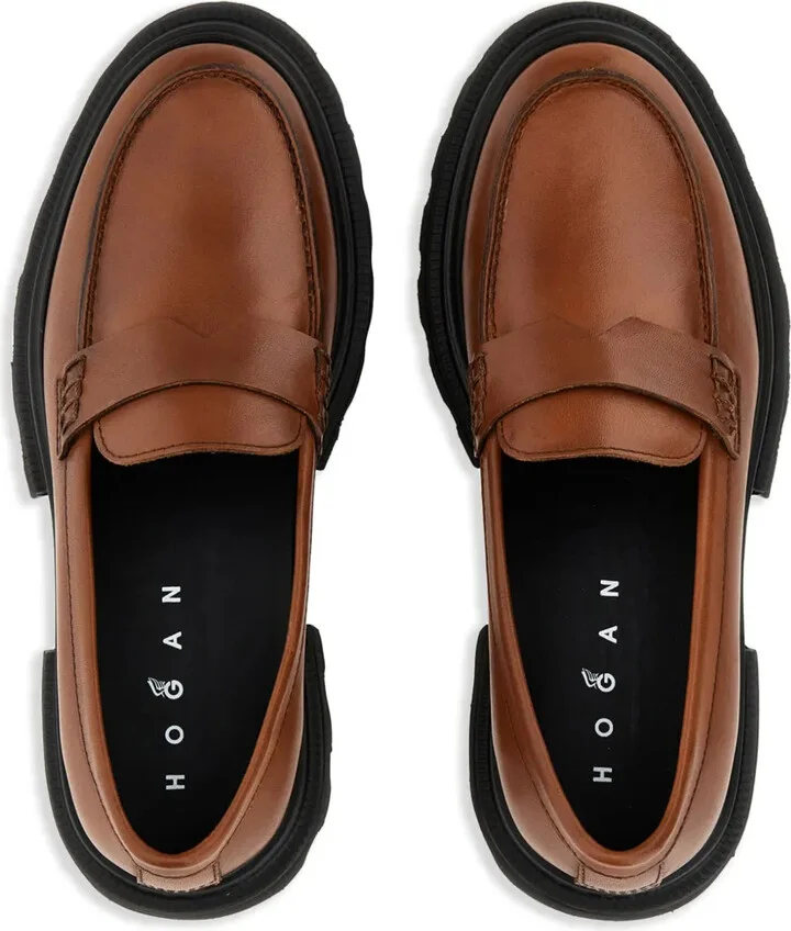 Chunky Leather Loafers - Image 4