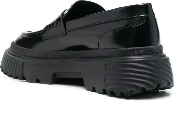 Chunky Leather Loafers - Image 3
