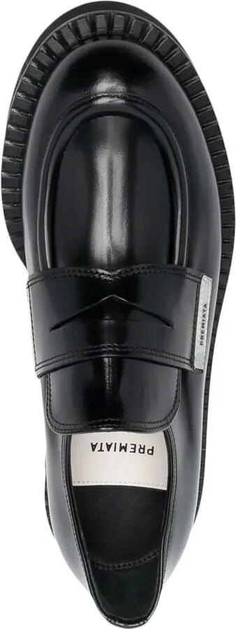 Chunky Leather Lug Loafers - Image 4