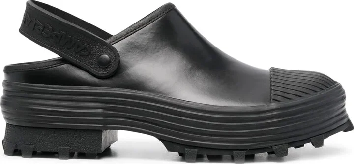 Chunky Logo-Strap Mules