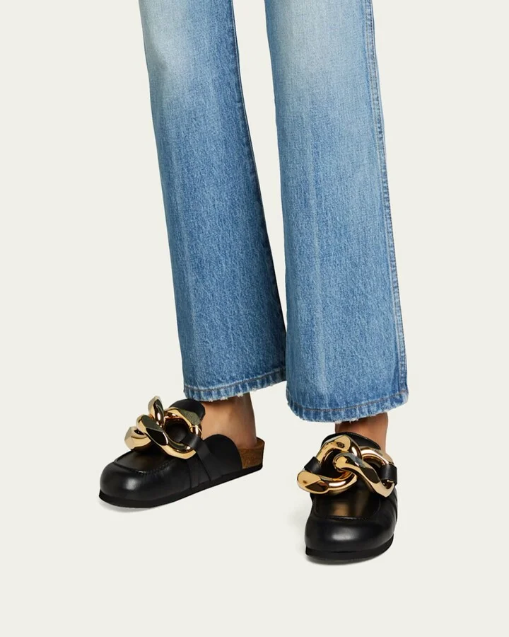 Chunky Napa Chain Slide Mules - Image 2