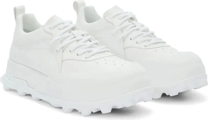 Chunky Panelled Leather Sneakers - Image 2