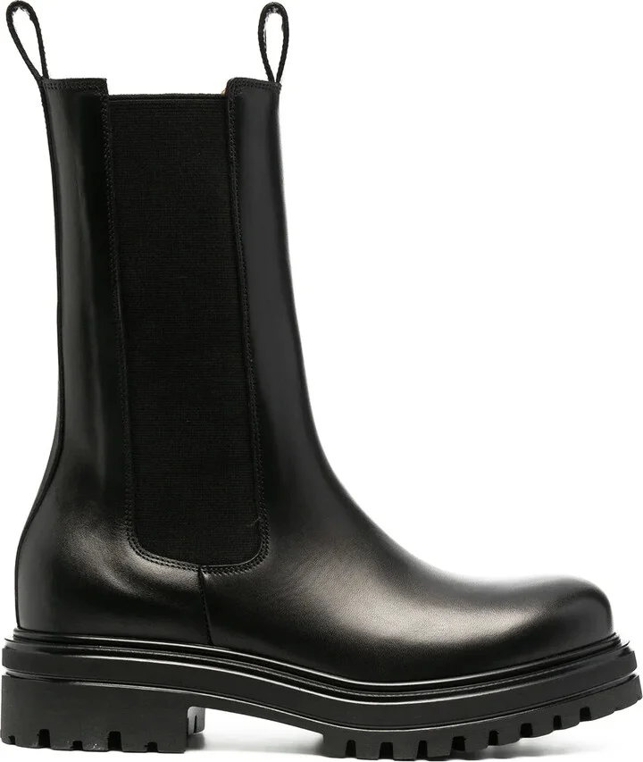 Chunky Rubber-Sole Boots