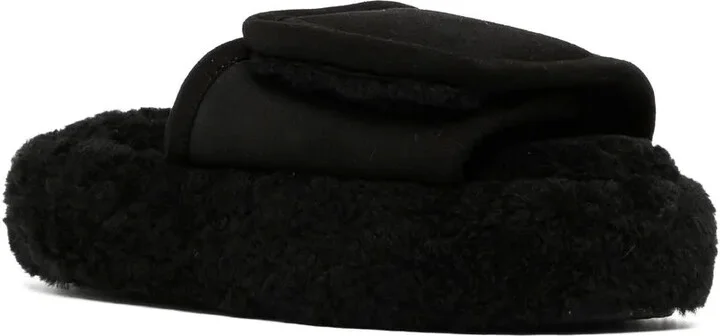 Chunky Shearling Slides - Image 2