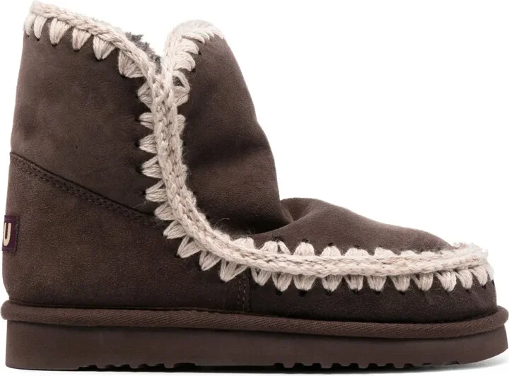 Chunky Slip-On Leather Boots