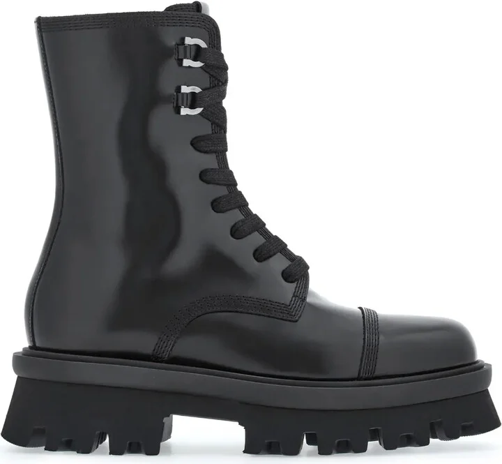 Chunky-Sole Combat Boots