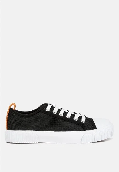 Chunky Sole Knitted Textile Sneakers Women