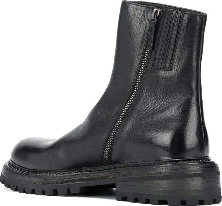 Chunky Sole Leather Boots - Image 3
