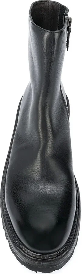 Chunky Sole Leather Boots - Image 4