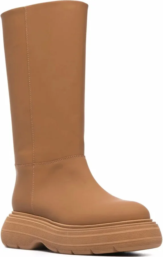 Chunky Sole Leather Boots - Image 2