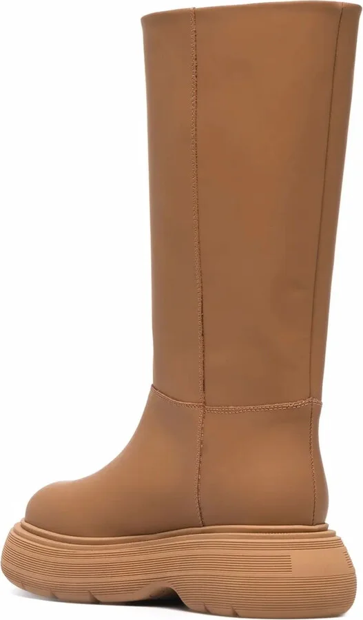 Chunky Sole Leather Boots - Image 3