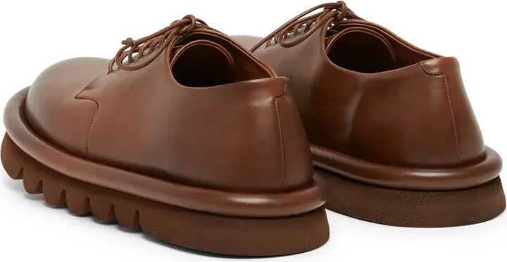 Chunky Sole Leather Derby Shoes - Image 3