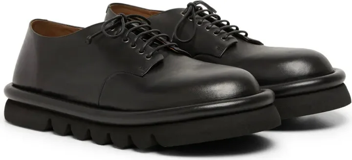 Chunky Sole Leather Derby Shoes - Image 2