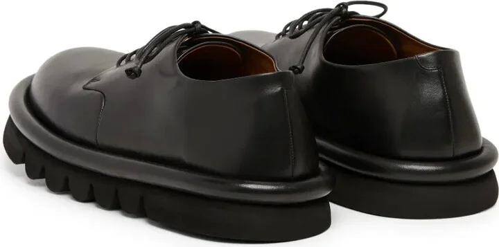 Chunky Sole Leather Derby Shoes - Image 3