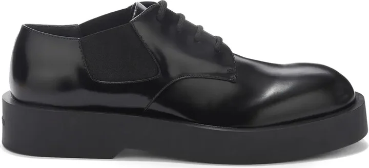 chunky-sole leather Derby shoes