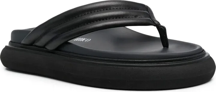 Chunky-Sole Leather Flip Flops - Image 2