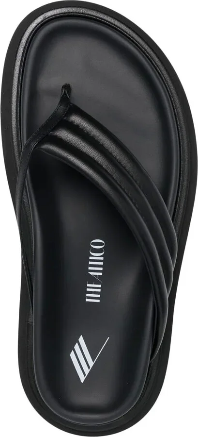 Chunky-Sole Leather Flip Flops - Image 4